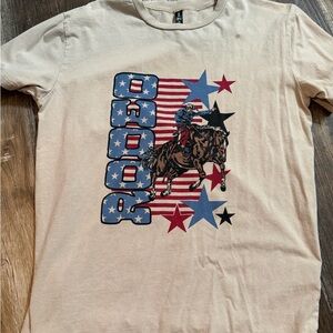 Beige Rodeo Graphic Short-Sleeve T-Shirt